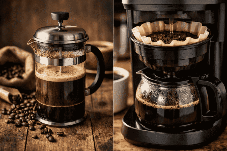 Jaký je rozdíl mezi french press a překapávanou kávou?
