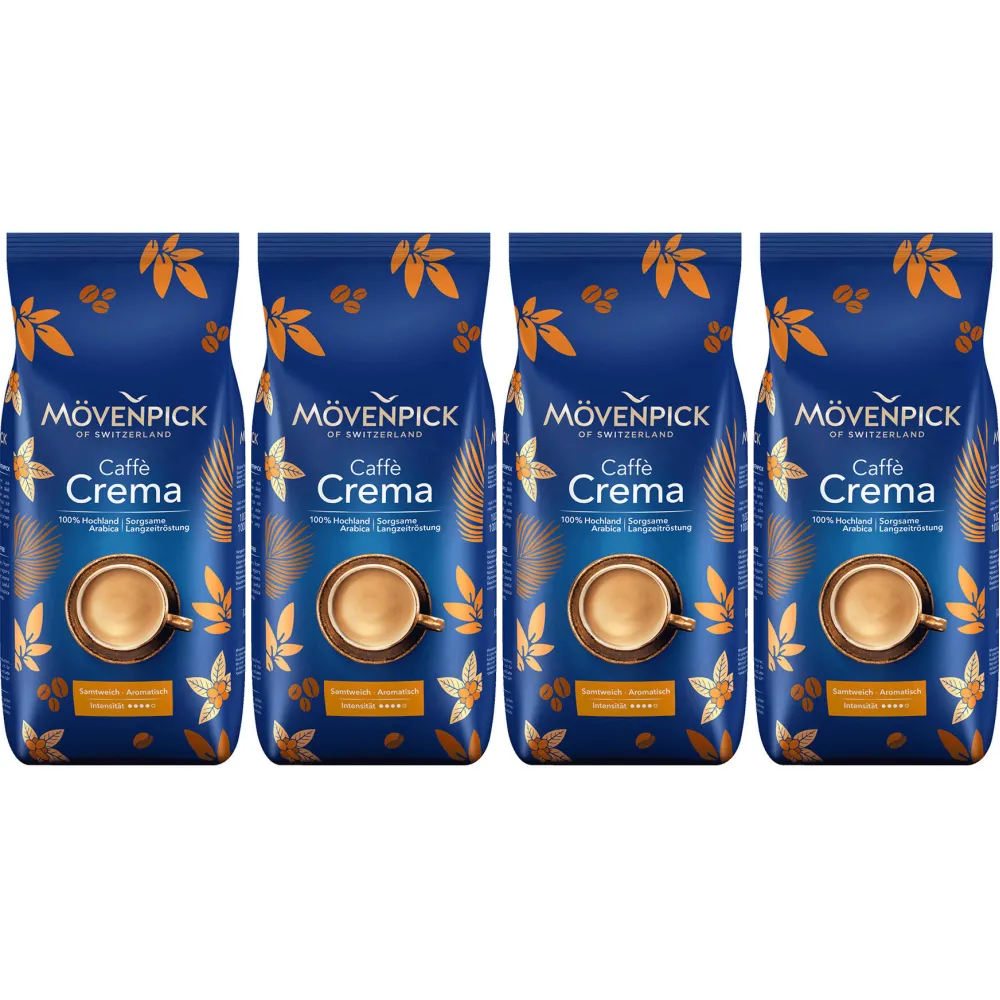 Mövenpick caffè crema - kávová zrna - 4 x 1 kilo