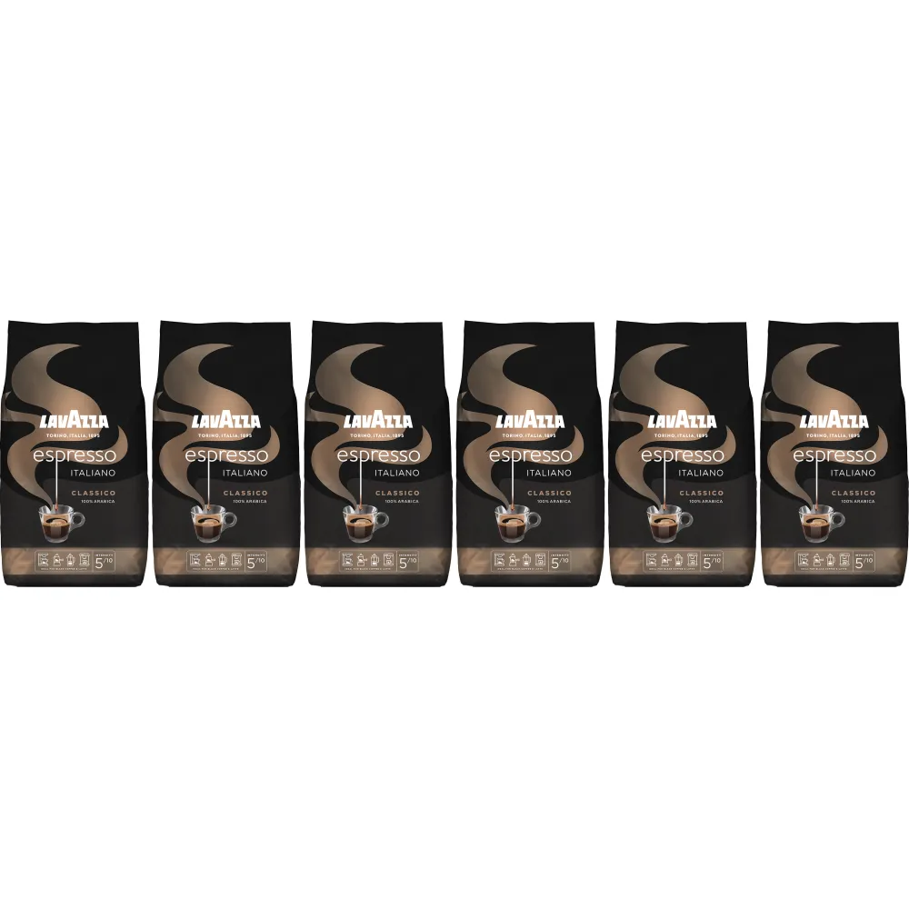 Lavazza Espresso Italiano - kávová zrna - 6 x 1 kilogram