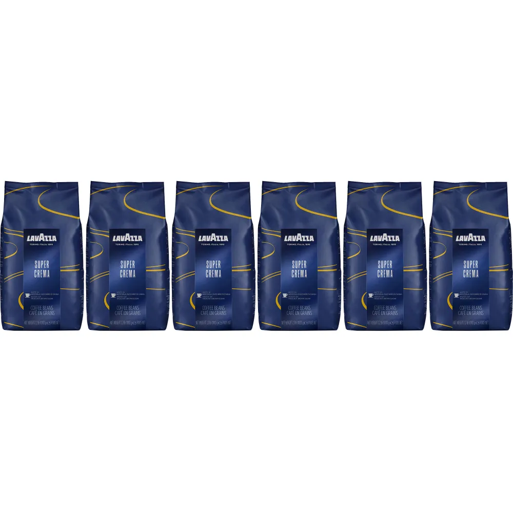 Lavazza Super Crema Espresso - kávová zrna - 6 x 1 kg