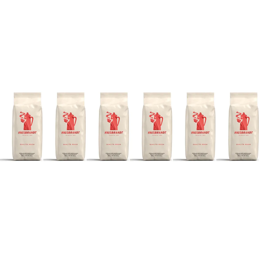 Caffè Hausbrandt Qualità Rossa - kávová zrna - 6 x 1 kg