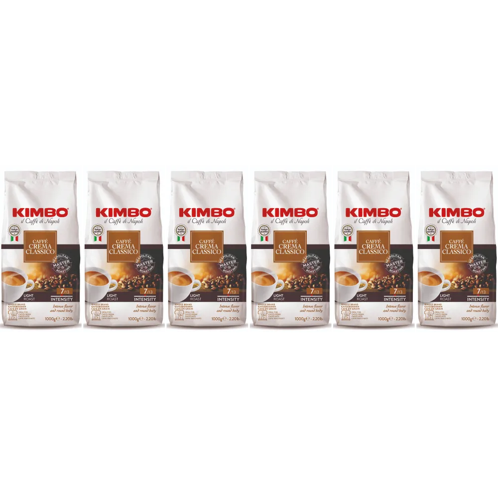 Kimbo Caffé Crema Classico - kávová zrna - 6 x 1 kg