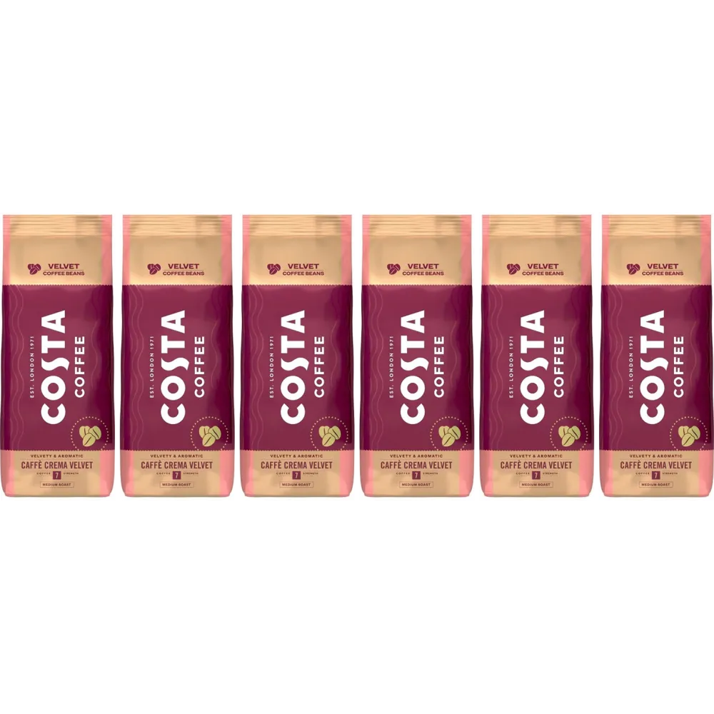 Costa Coffee Caffè Crema Velvet - kávová zrna - 6 x 1 kg