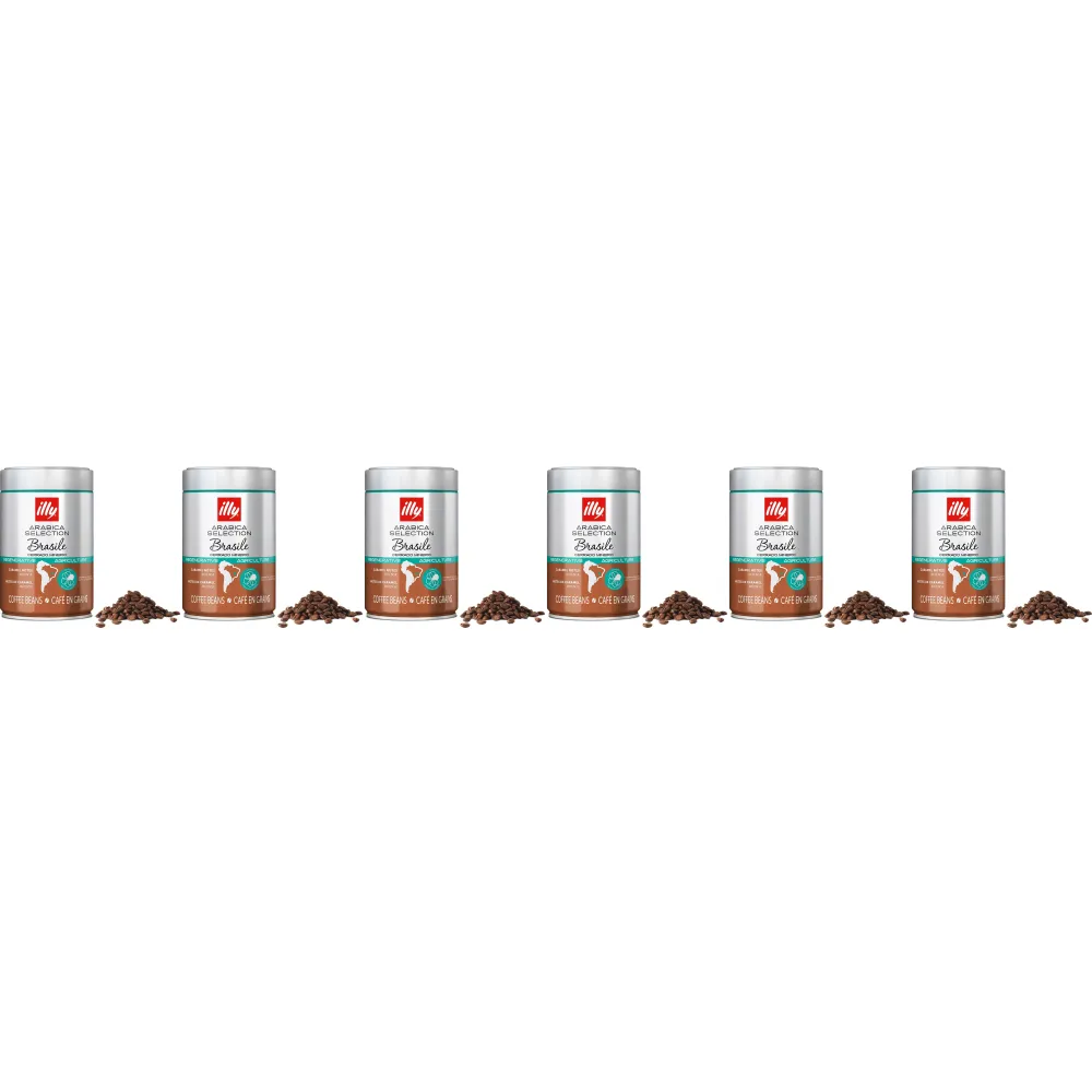 illy Arabica Selection Brazílie Cerrado Mineiro - kávová zrna - 6 x 250 gramů