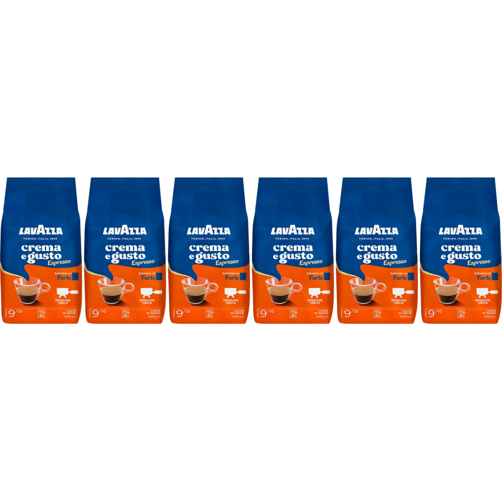 Lavazza Crema e Gusto Espresso Forte - kávová zrna - 6 x 1 kg