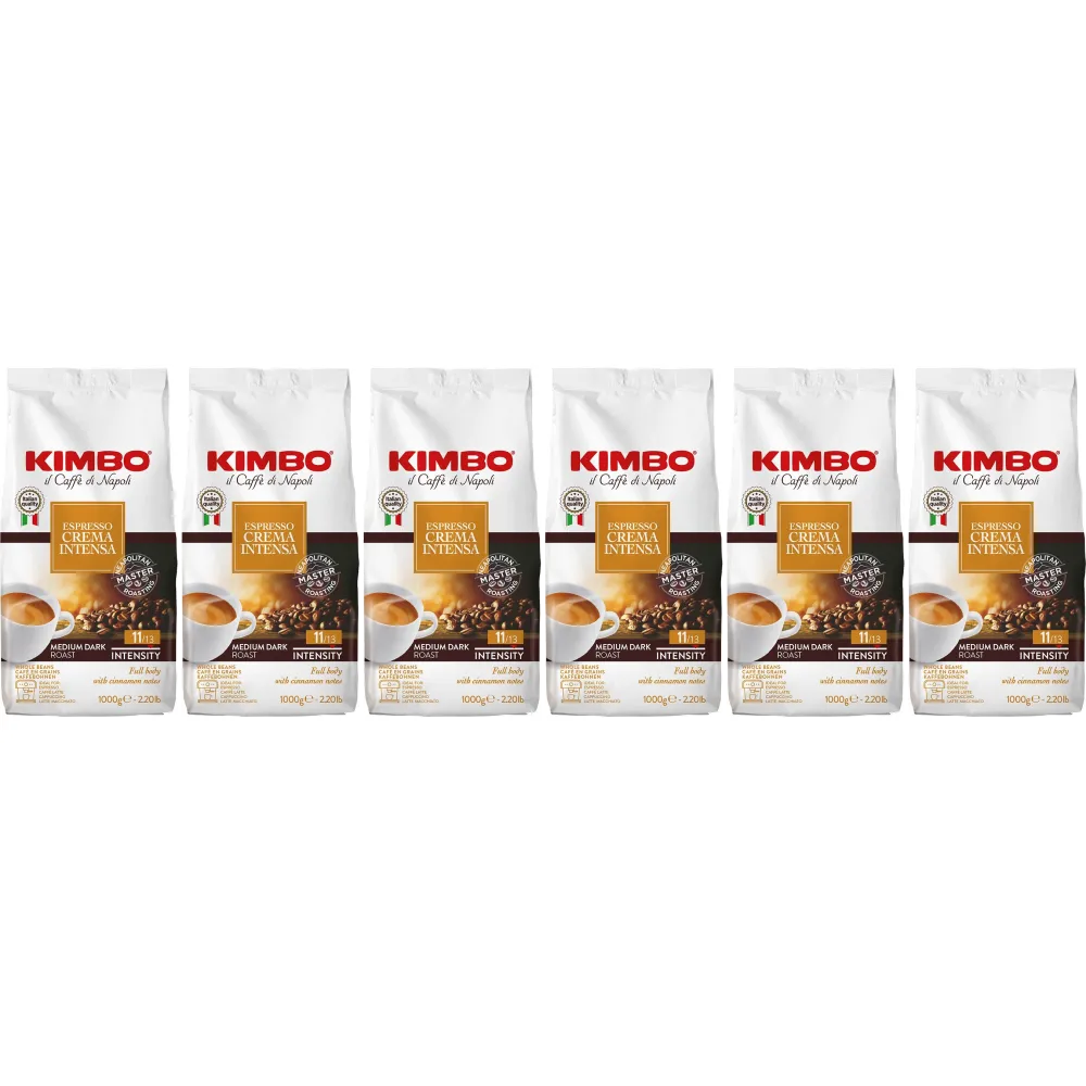Kimbo Espresso Crema Intensa - kávová zrna - 6 x 1 kg