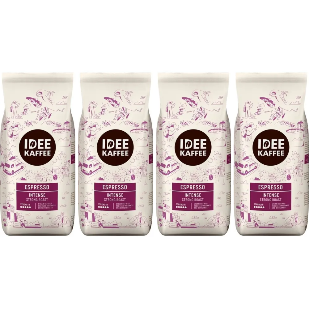 Idee Kaffee Espresso Intense - kávová zrna - 4 x 1 kg