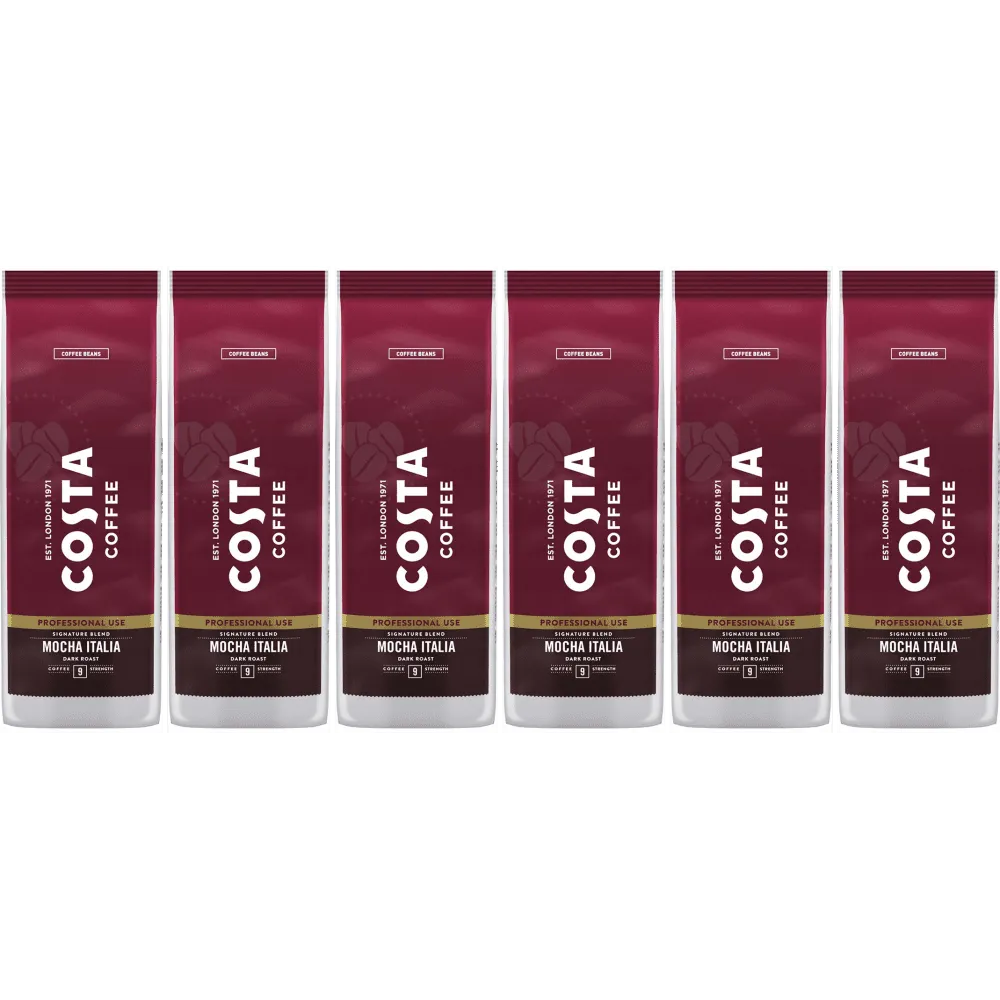 Costa Coffee Professional Mocha Italia Dark Roast - kávová zrna - 6 x 1 kg