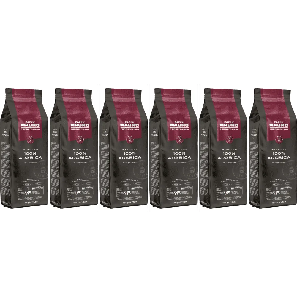Caffè Mauro 100% Arabica Centopercento - kávová zrna - 6 x 1 kilogram