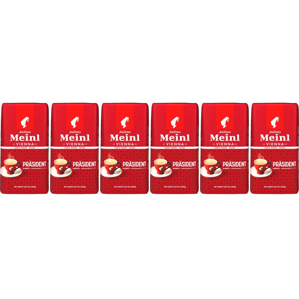 Julius Meinl Präsident - zrnková káva - 6 x 1 kg