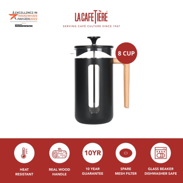 La Cafetière - Pisa Kávovar Černý - 8 šálků