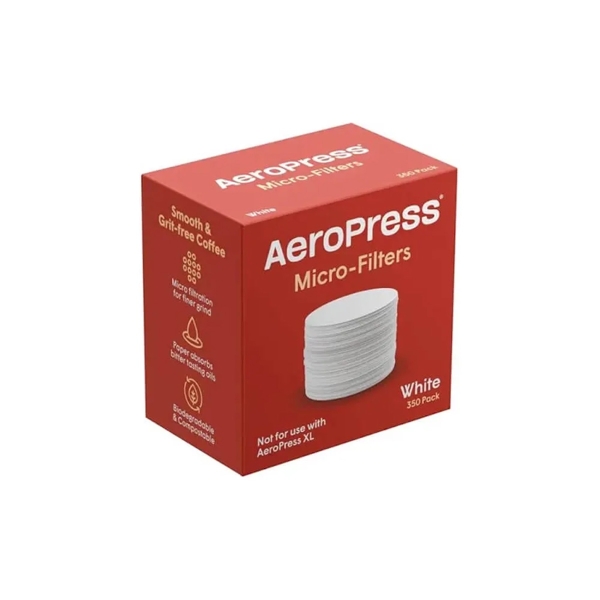 Boční strana balení mikrofiltrů pro AeroPress GO