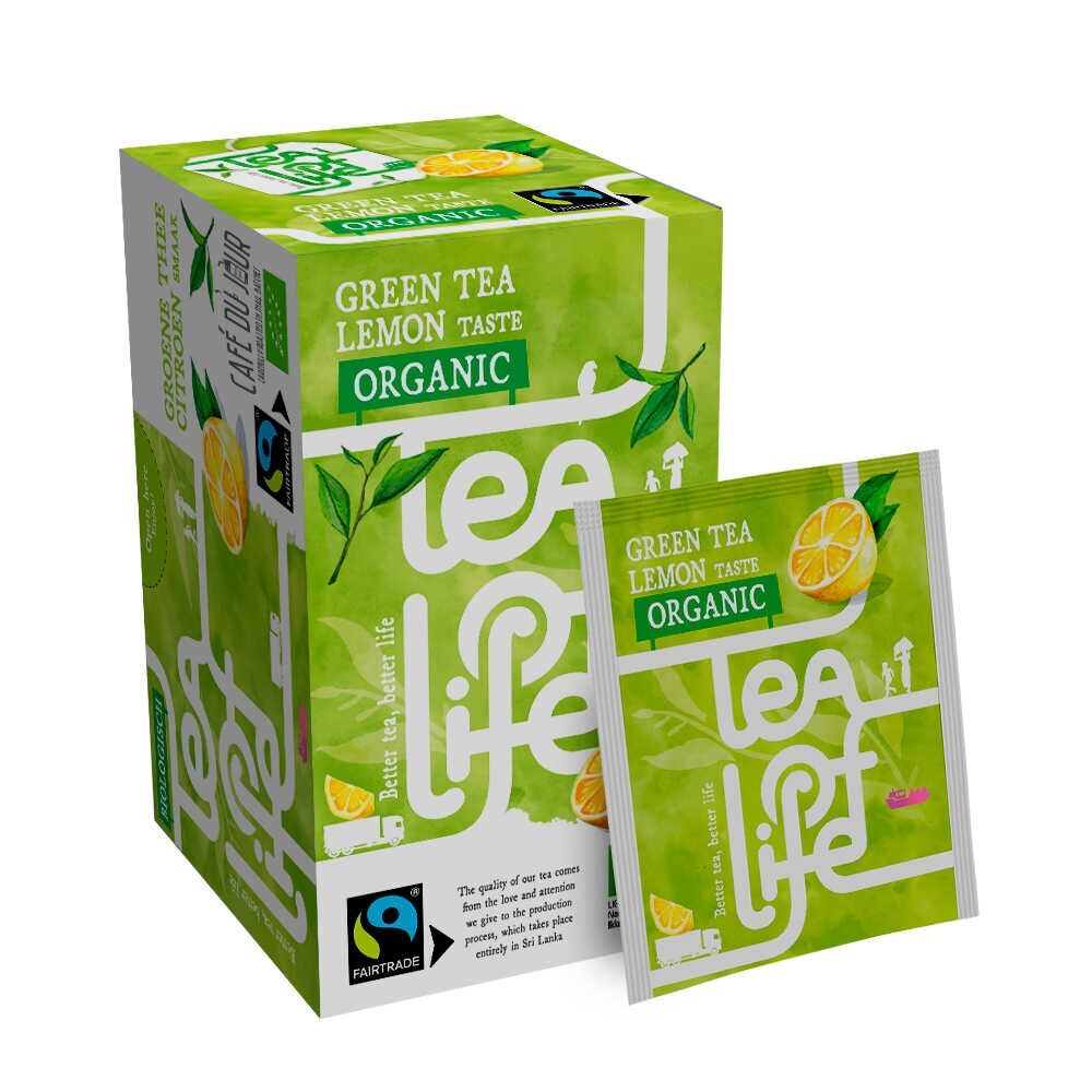 Zelený čaj citron - Bio & Fairtrade - Tea of Life - 25 sáčků