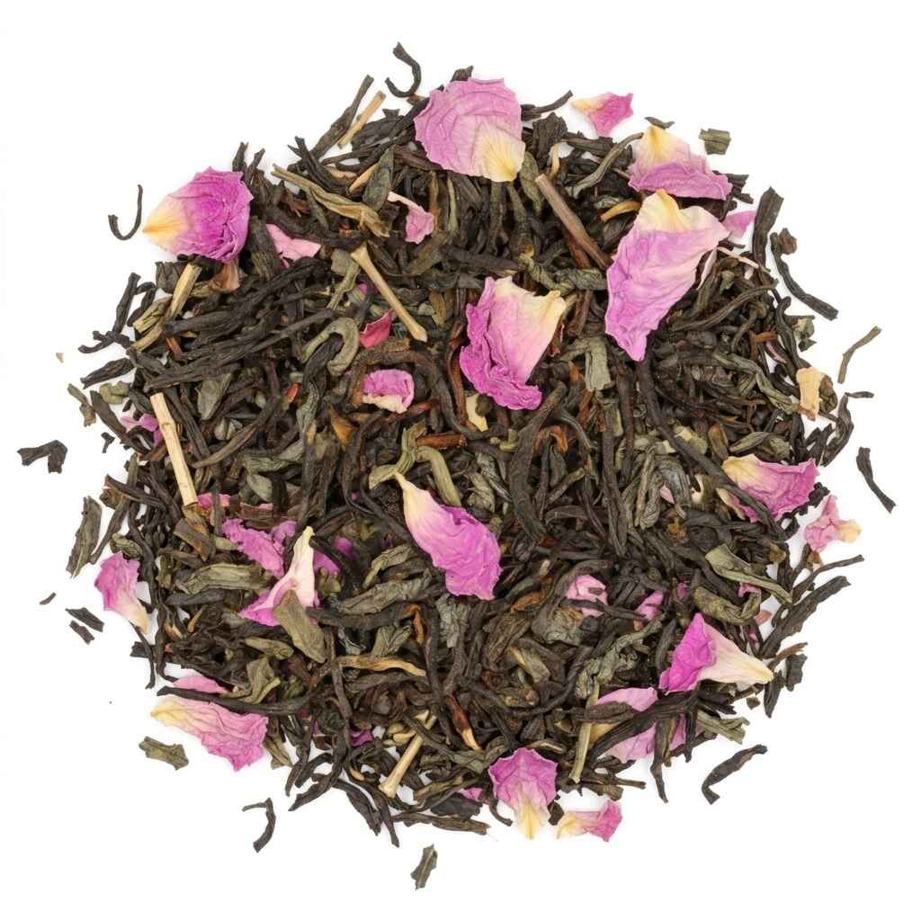 Rose Garden - černý a zelený čaj 100 gramů - Café du Jour sypaný čaj