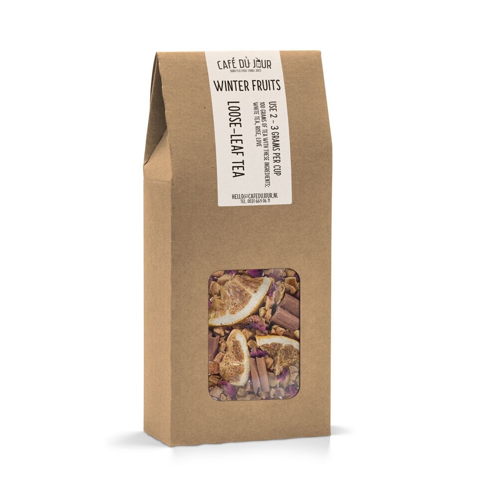 Winterní ovoce - Ovocný čaj 100 gramů - Café du Jour sypaný čaj