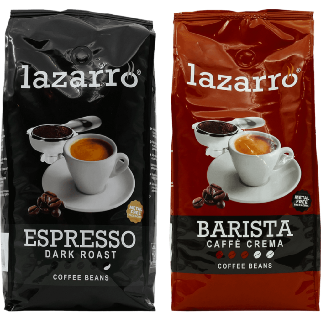 Lazarro Duo Zrn - Dark Roast & Caffè Crema 2 x 1 kilo