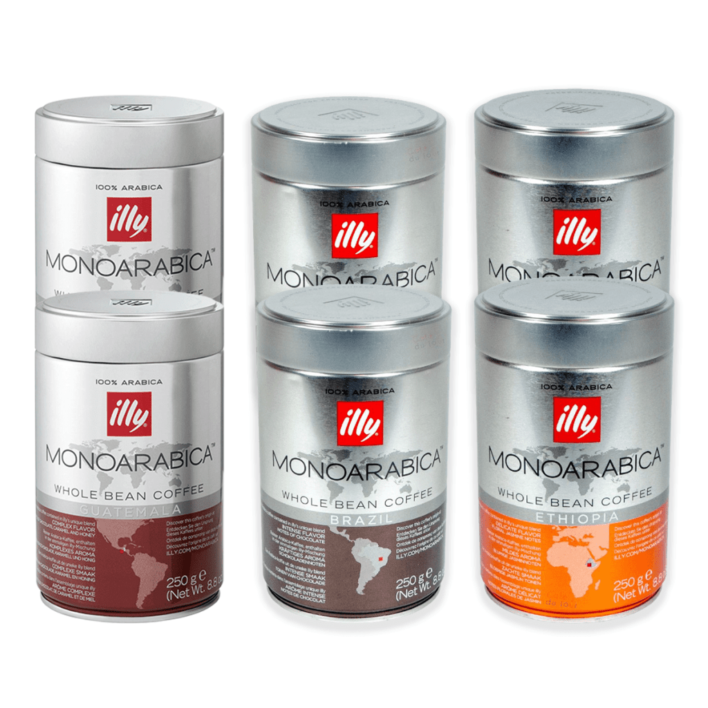 illy Monoarabica degustační balíček - kávová zrna - 6 x 250 g