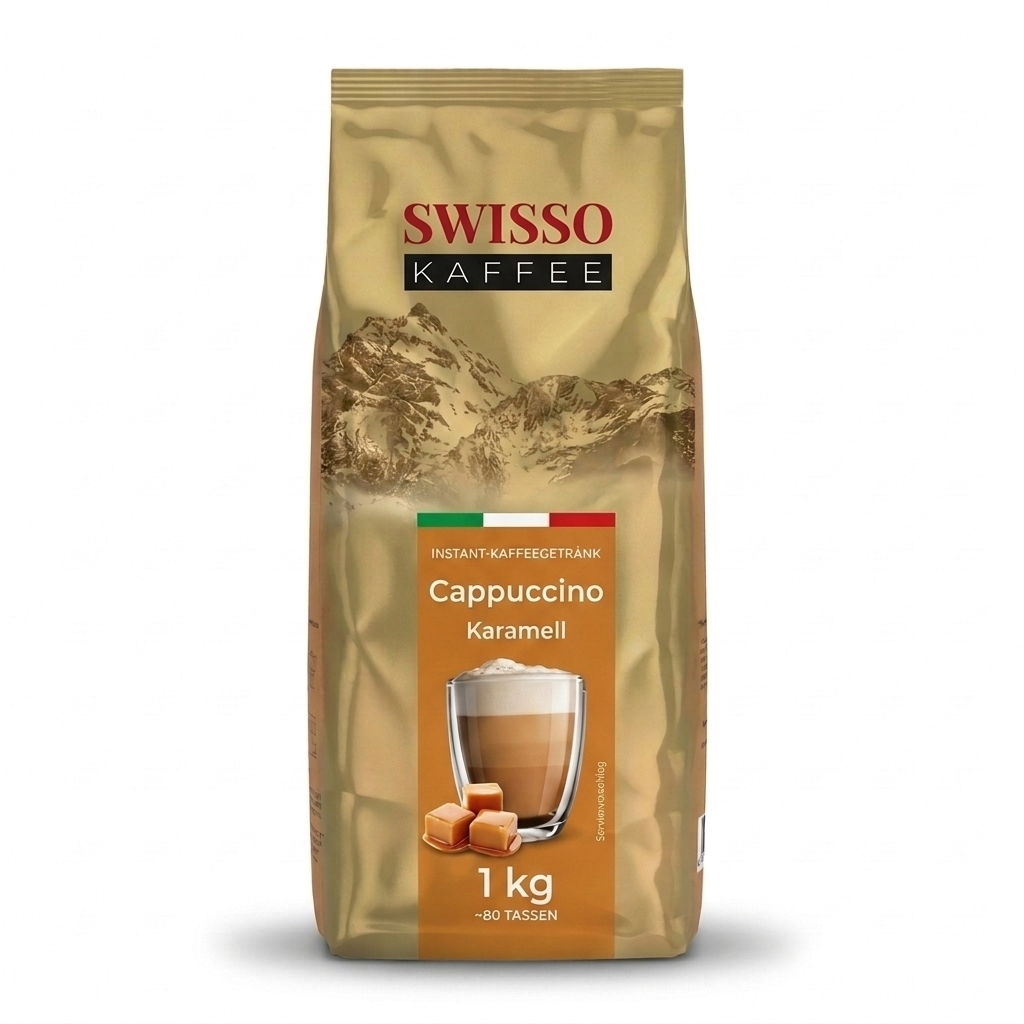 Swisso Kaffee Cappuccino Karamel - instantní cappuccino - 1 kg