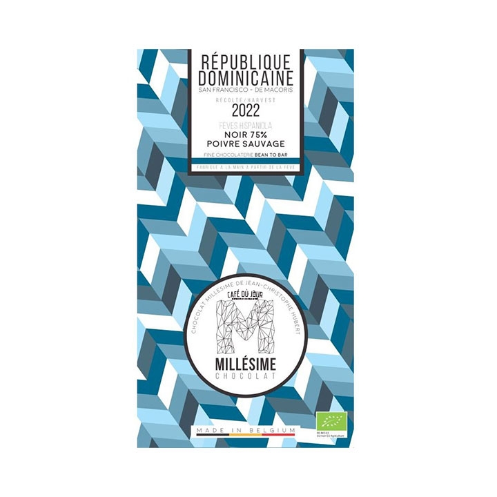Millésime - Dominikánská (s divokým pepřem) - 75% hořká čokoláda