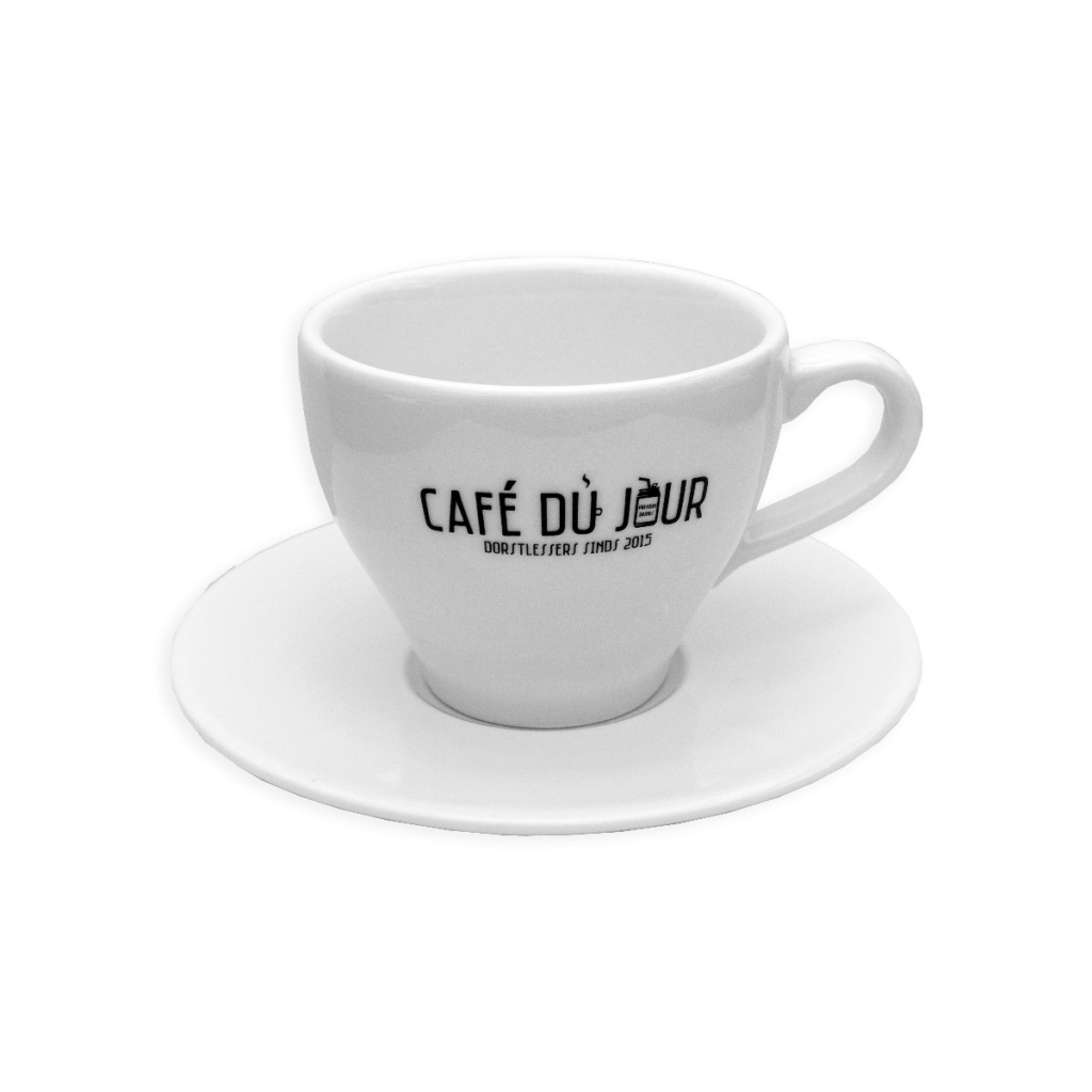 Café du Jour šálek na kávu a podšálek