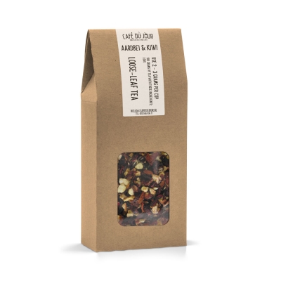 Jahoda & Kiwi - Ovocný čaj 100 gramů - Café du Jour sypaný čaj