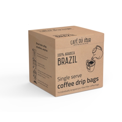 100% arabica Brazílie - Single Serve Coffee Drip Bags - 14 ks