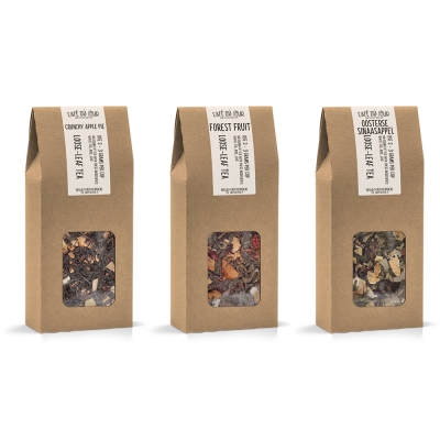 Café du Jour čerstvý sypaný čaj - ovocný balíček - 3 x 100 g