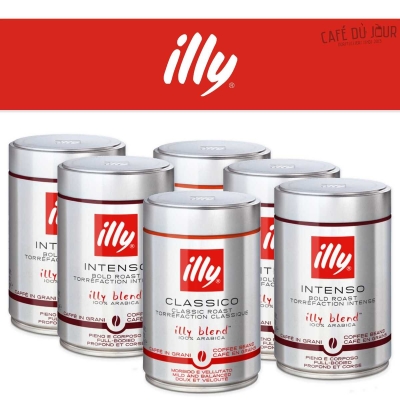illy mixovaný balíček na míru – kávová zrna – 6 x 250 g