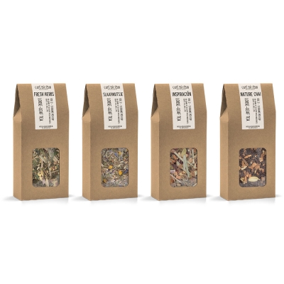 Café du Jour čerstvý sypaný čaj - kořeněné kvarteto - 4 x 100 g