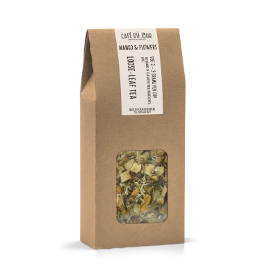 Mango & Květiny - Ovocný čaj 100 gramů - Café du Jour sypaný čaj