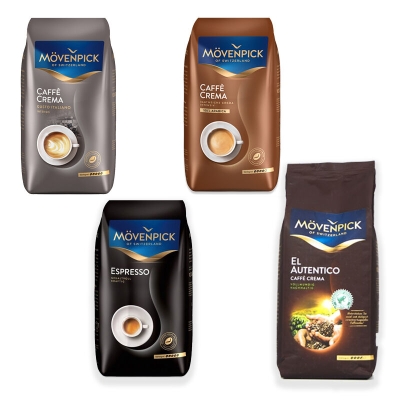 Mövenpick ochutnávkový balíček - kávová zrna - 4 x 1 kg