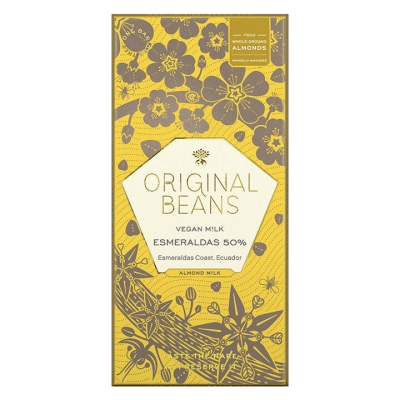 Original Beans - Esmeraldas Vegan Almond - 50% mandlová mléčná čokoláda