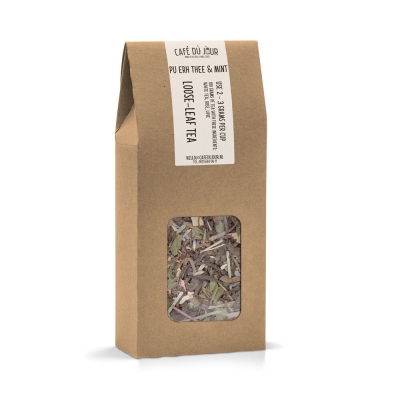 Pu Erh & Máta - Pu-Erh čaj 100 gramů - Café du Jour sypaný čaj