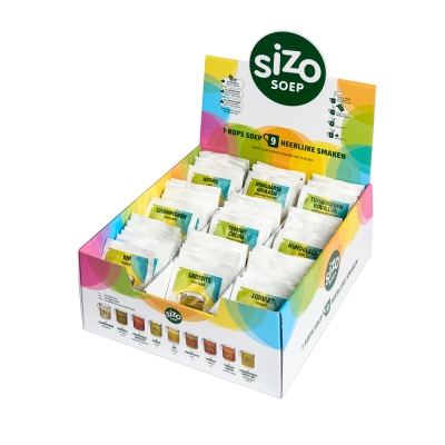Sizo Polévkový Displej Box 9 příchutí - instantní polévka - 95 sáčků
