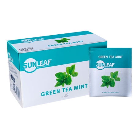 Zelený čaj Máta - Sunleaf - 25 čajových sáčků