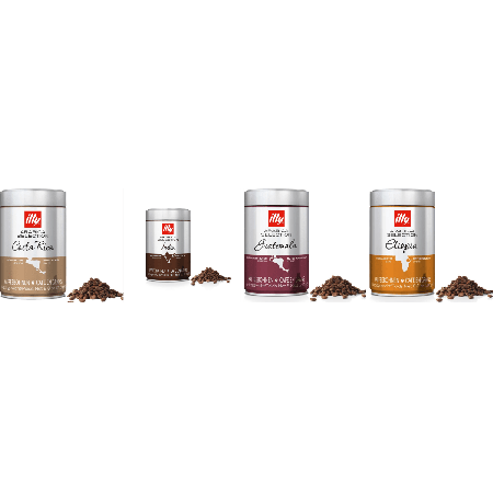 illy Degustační Balíček Arabica - zrnková káva - 4 x 250 gramů