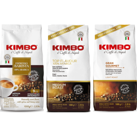 Kimbo Degustační Balíček Jemný & Aromatický - 100% Arabica - 3 x 1 kg