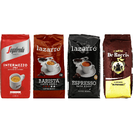 Italská Selekce Espresso - 4 x 1 kilo zrnkové kávy
