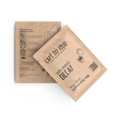 100% arabica bez kofeinu - Jednoporcový kávový drip sáček - 1 kus