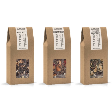 Café du Jour čerstvý sypaný čaj - ovocný balíček - 3 x 100 g