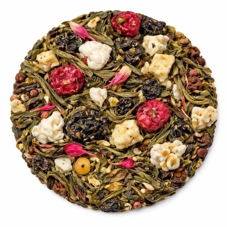 Popcorn Cherry Bliss - Zelený čaj 100 gramů - sypaný čaj Café du Jour
