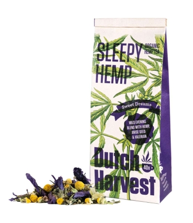Sleepy Hemp - Konopná a bylinná směs čaj 40 gram - Dutch Harvest sypaný čaj