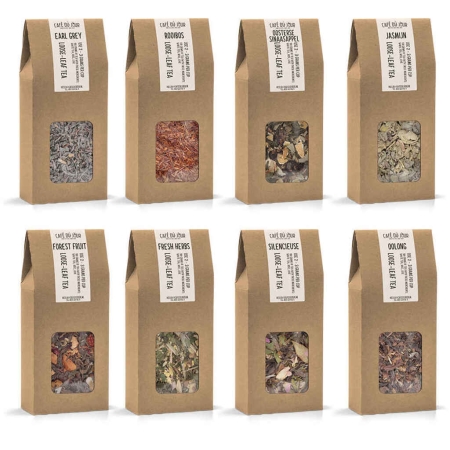 Café du Jour čerstvý sypaný čaj – kompletní balení – 8 x 100 g