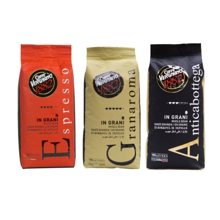 Caffè Vergnano 1882 degustační balíček - kávová zrna - 3 x 1 kg