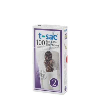 t-sac Čajové filtry č. 2 – na 100 × čtyři šálky čaje