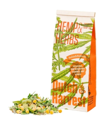 Hemp & Herbs - Konopná a bylinková směs čaj 40 gram - Dutch Harvest sypaný čaj