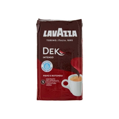 Lavazza DEK Intenso Bez kofeinu - mletá káva - 250 gramů