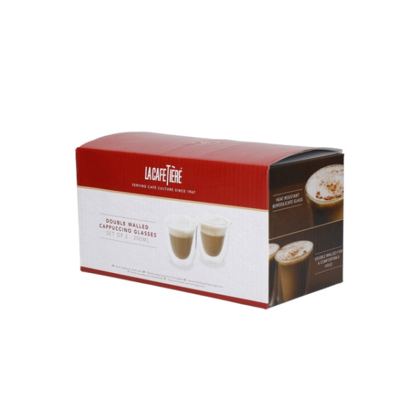 La Cafetière - Dvoustěnné cappuccino sklenice - 2 ks