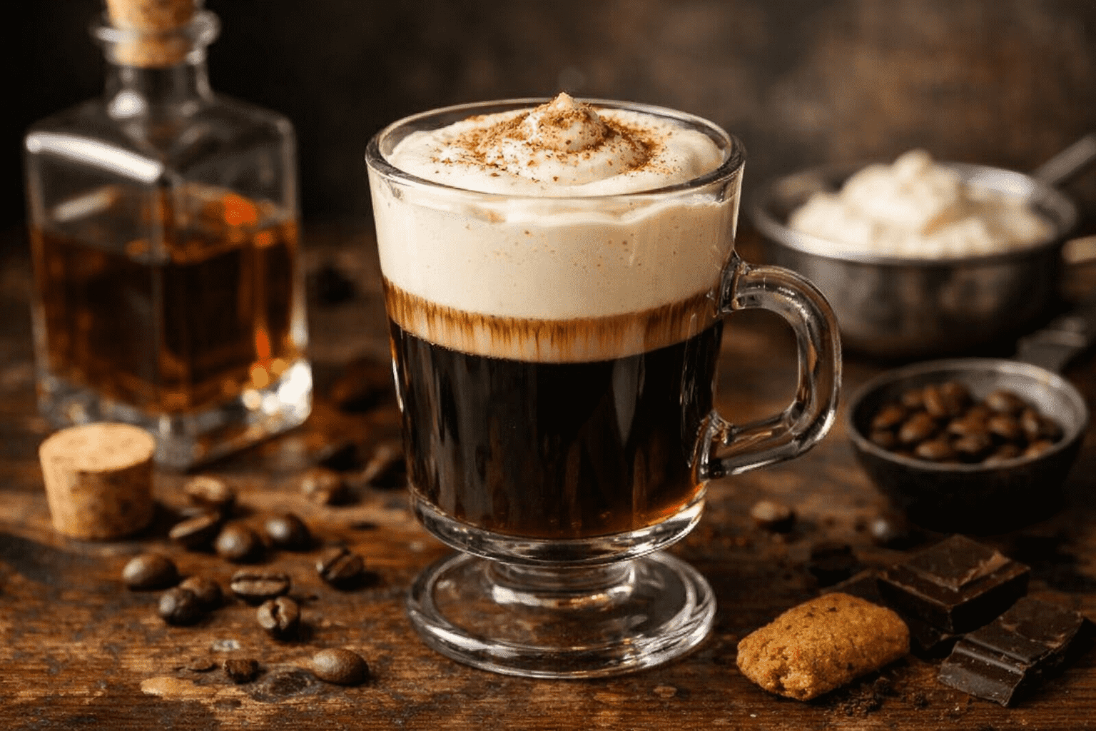 Kiss of Fire kávový recept: teplý kávový koktejl s grády