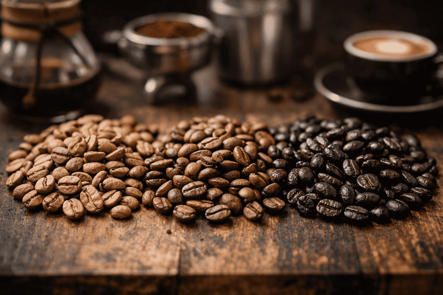 Jaký je rozdíl mezi light, medium a dark roast?